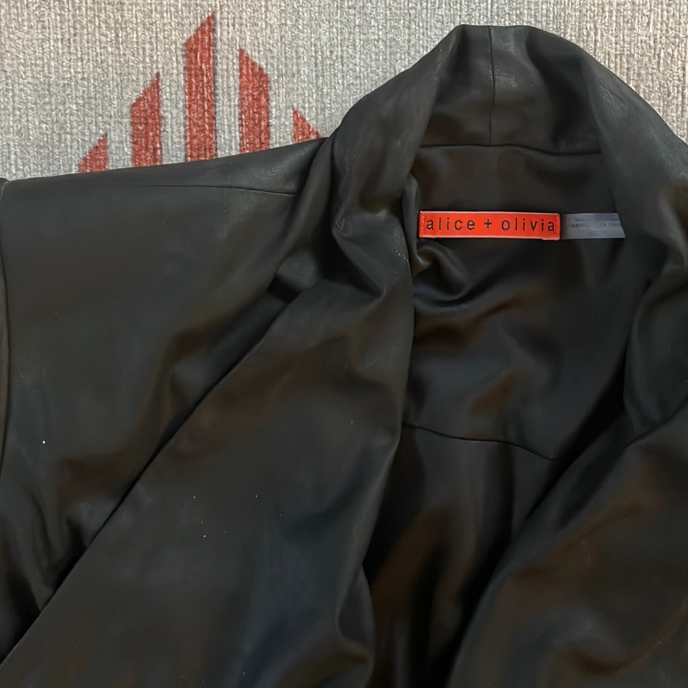 Alice + Olivia lamb leather jacket
